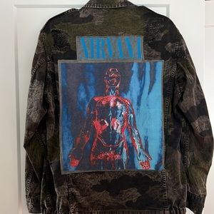 Vintage 90’s NIRVANA Acid Wash Camo Jacket